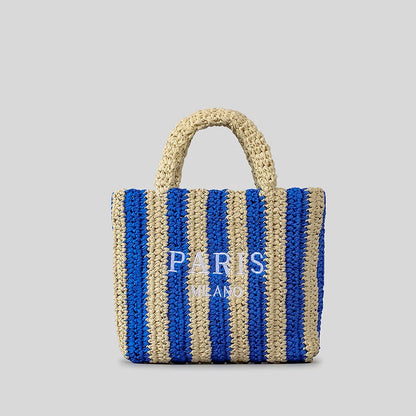 Handbags Summer Striped Straw Bag Candy Color Travel Beach Bag