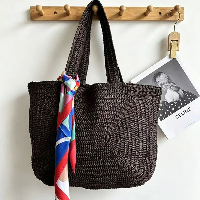 Woven Tote Beach Bag Large Capacity for Women