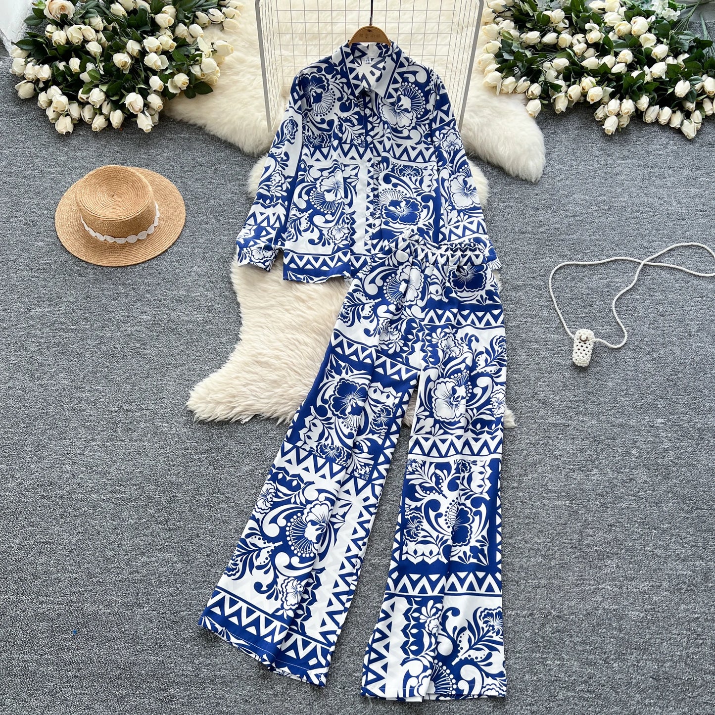 Elegant Women's Floral Two Piece