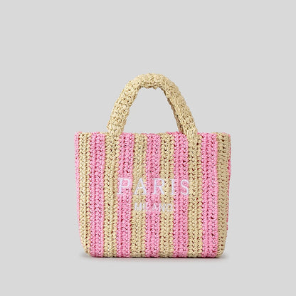 Handbags Summer Striped Straw Bag Candy Color Travel Beach Bag