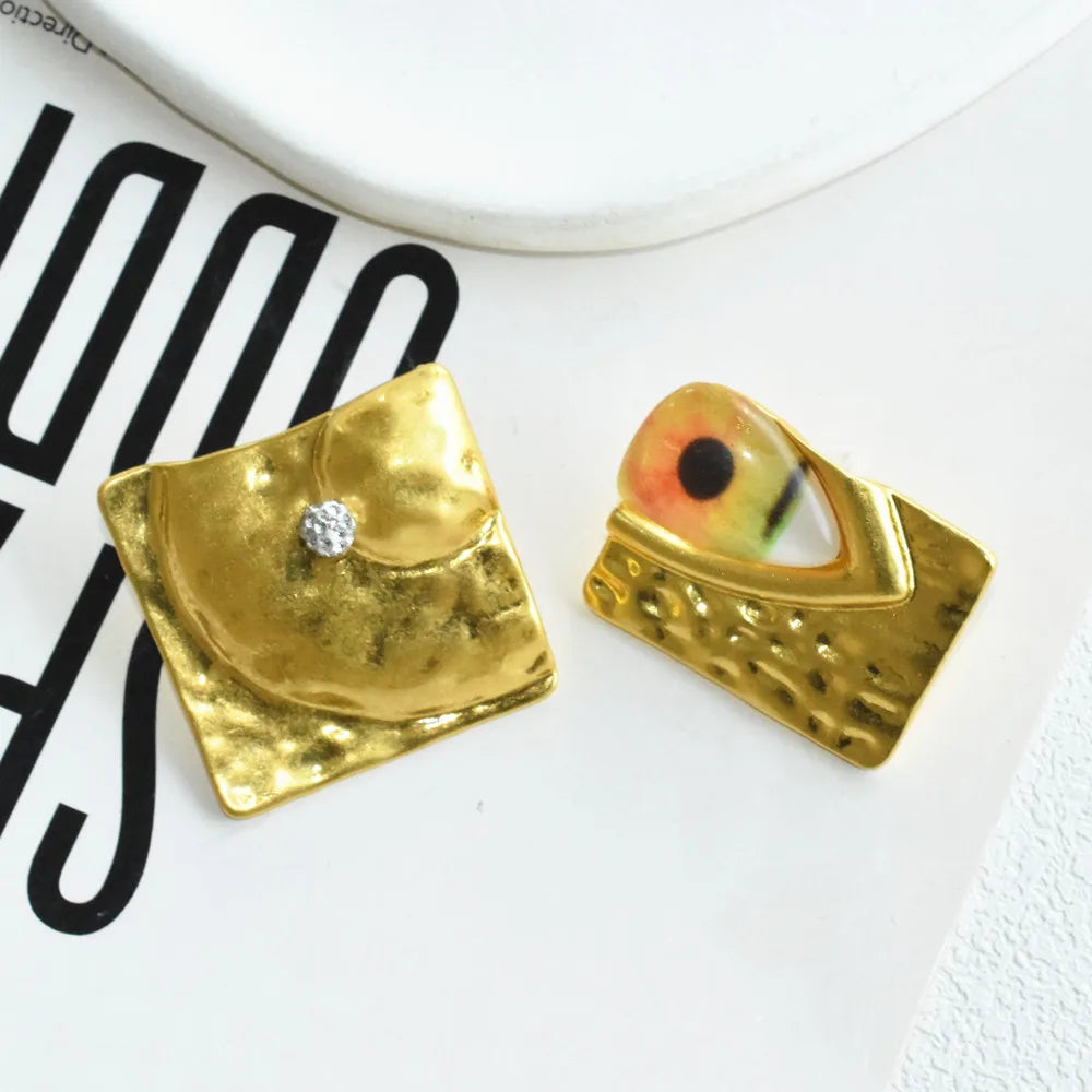 Baroque Style Vintage Resin Big Eyes Dangle Earrings For Women