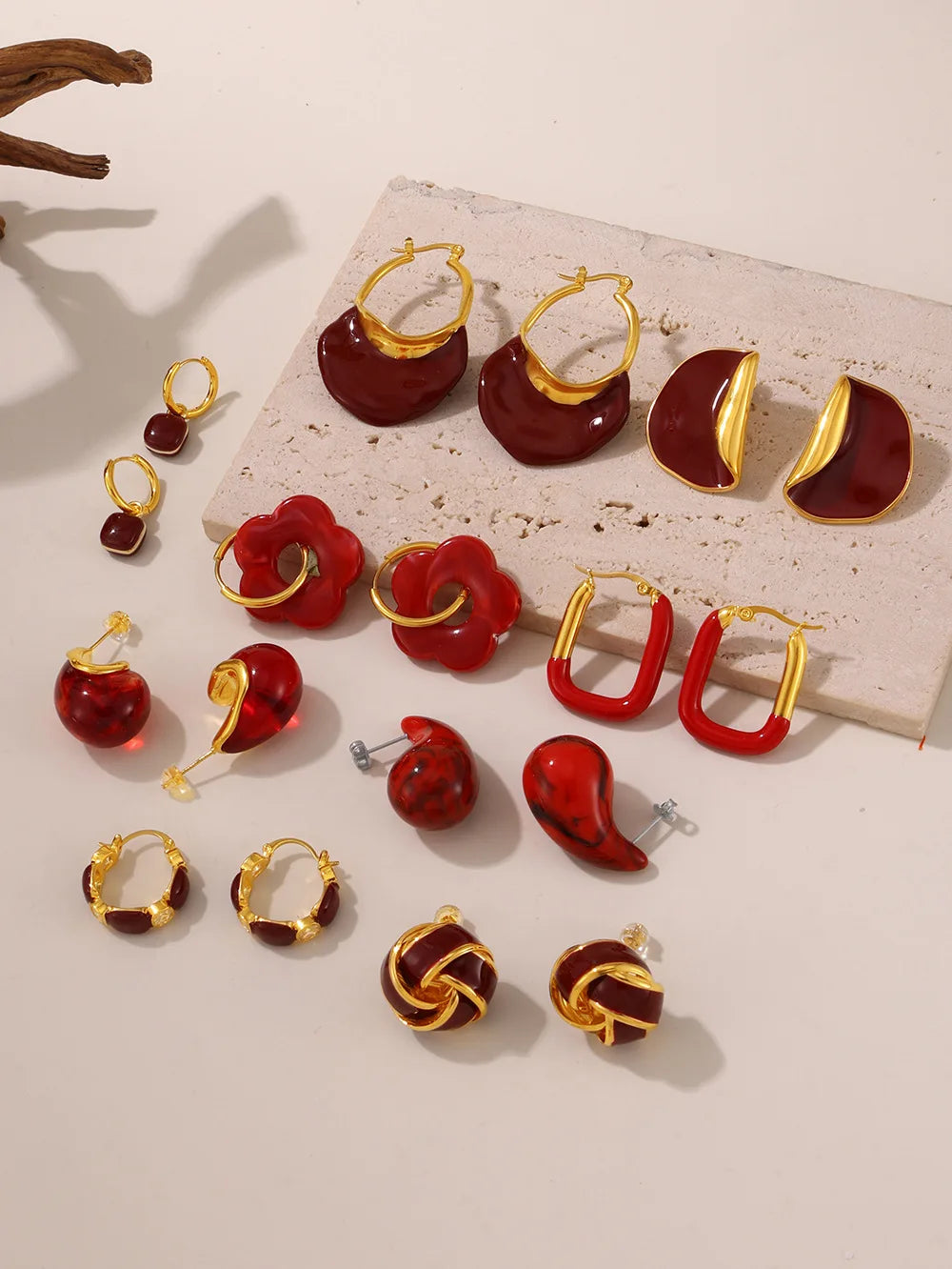 Women's New Earrings Stainless Steel Gold plated