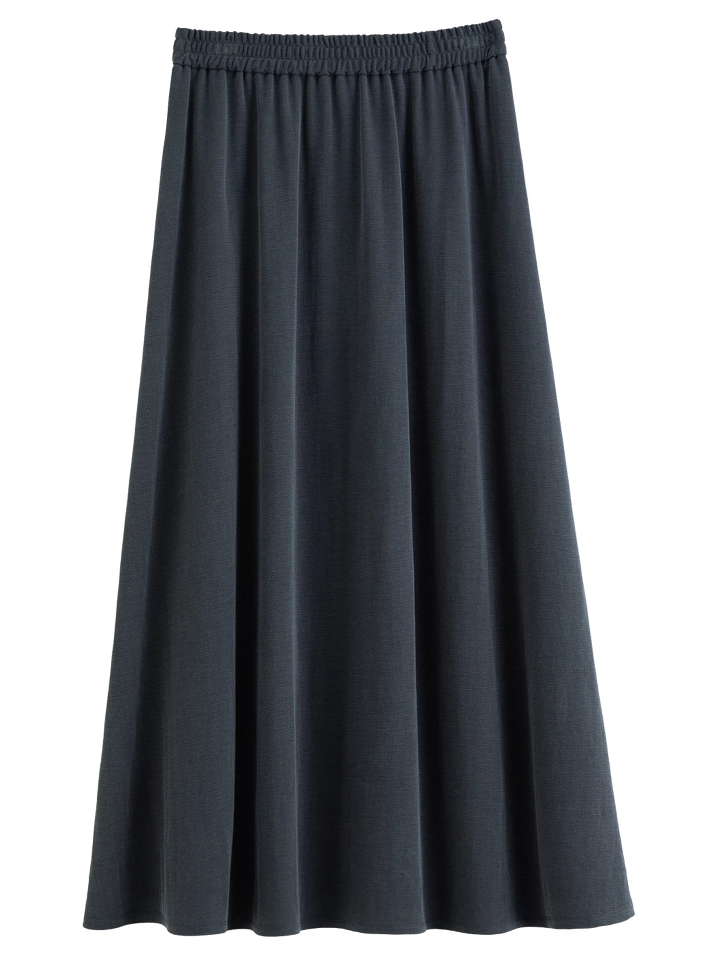Women's New Minimalist Urban Two-Piece Set Simple Premium Short Sleeves Top Long Skirt Outfit Multi-Size Sets
