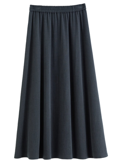 Women's New Minimalist Urban Two-Piece Set Simple Premium Short Sleeves Top Long Skirt Outfit Multi-Size Sets