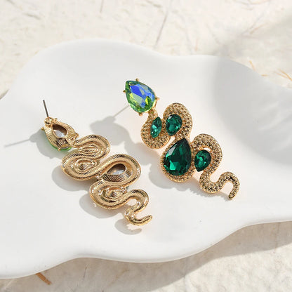 Snake Crystal Earrings For Women