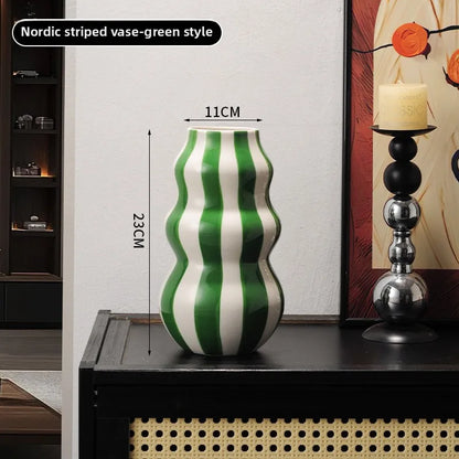 Modern niche minimalist striped vases