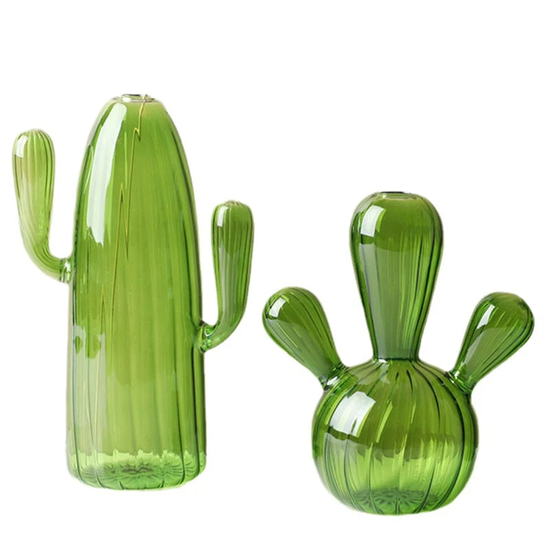 Cactus Glass Vase Small Glass Decorations
