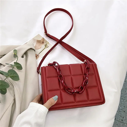 Red Bag Women's Fashion Shoulder Bag Casual Trend Versatile Handbag