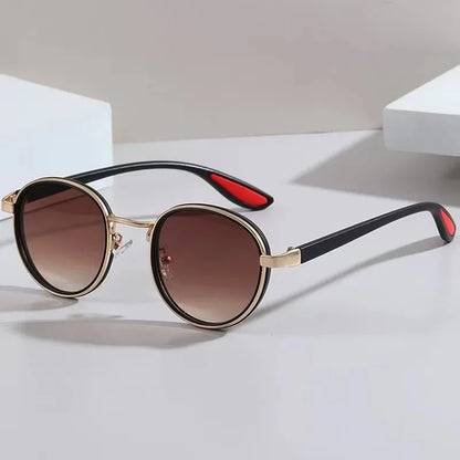 High Quality Woman Sun Glasses Man Vintage Designer Outdoor Sunglasses Men Round Fashion Plastic Titanium UV Protection Glasses
