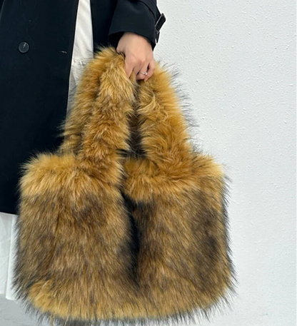 Luxury Faux Mink Fur Bags for Women Handbags