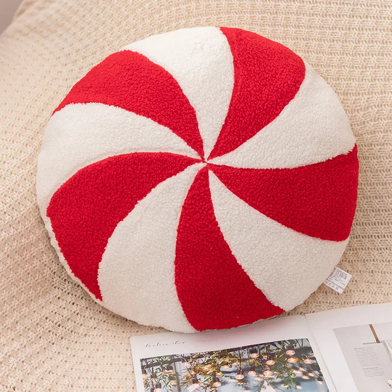 Candy Wreath Snowflake Cushion Plush Pillow