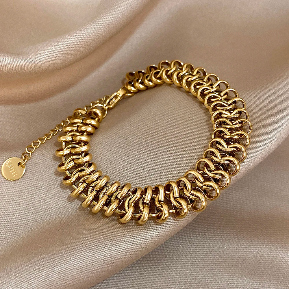 Bracelet Waterproof Gold Color Fashion Wrist Jewelry for Women