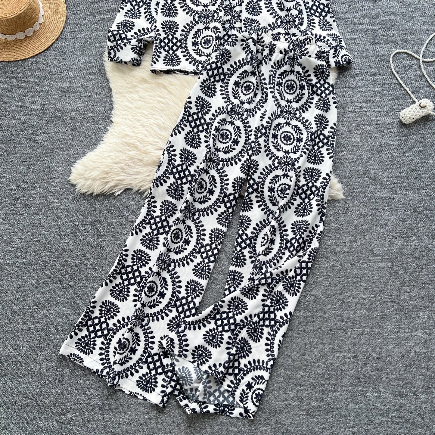 Elegant Women's Floral Two Piece