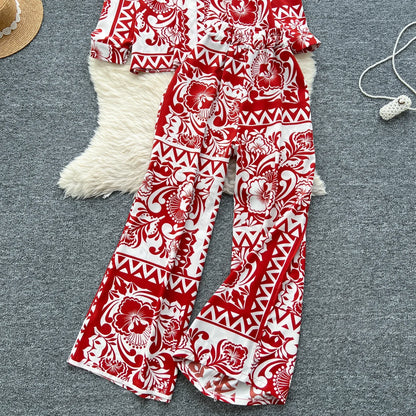 Elegant Women's Floral Two Piece