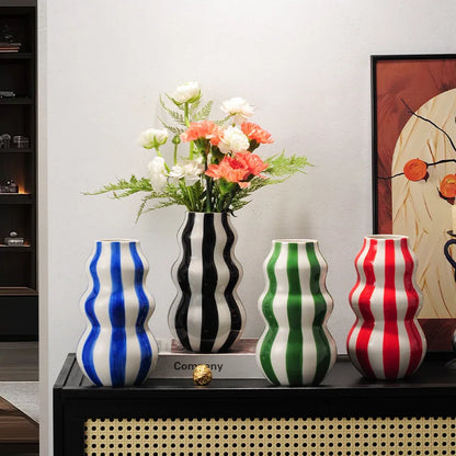 Modern niche minimalist striped vases