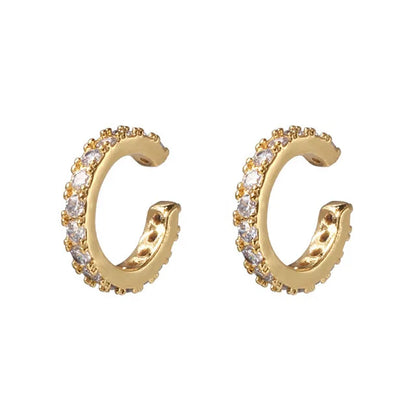 New Arrival Multicolor Crystal Ear Cuff Stackable  Shaped Ear Clips No Pierced Cartilage Earring for Women