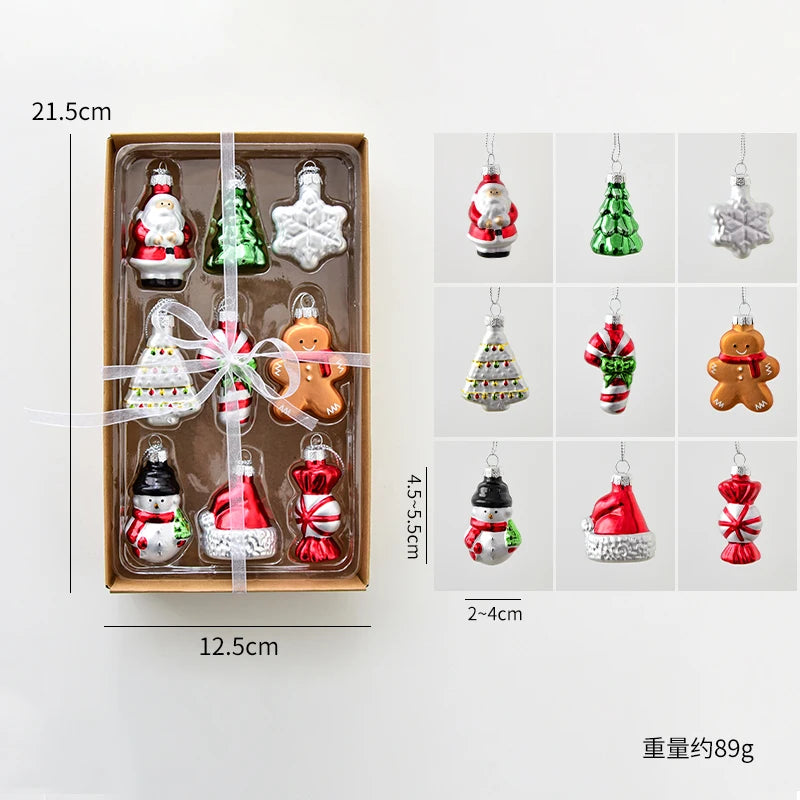 Christmas Set Glass Gingerbread Man Christmas Tree