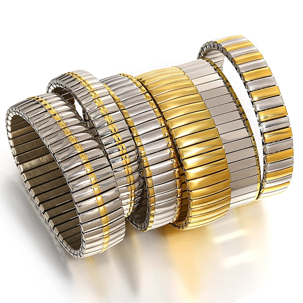 Gold palted Stainless Elastic Bracelet