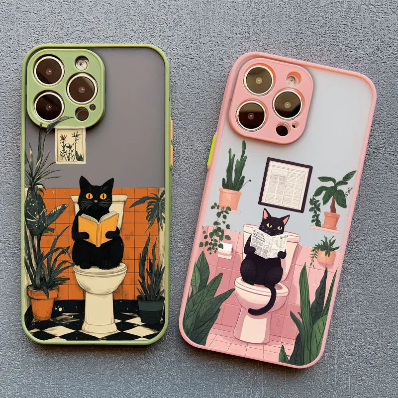Lovely Cartoon Cat Phone Case For iPhone 17 16 15 Pro Max Plus 11 12 13 Mini 14 Pro Max XR XS X