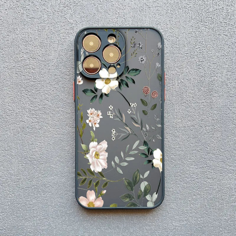 Small White Flowers Phone Case For iPhone 17 16 Pro Max 15 14 Pro Max Plus 13 12 11 Mini Pro Max Shockproof Back Cover