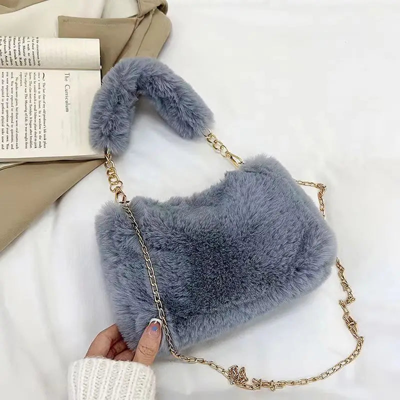 New Fashion Women Handbags Winter Furry