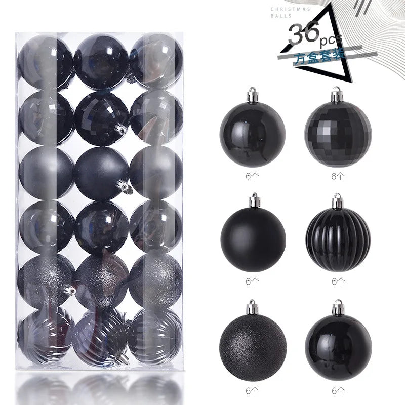 1Box 3/4cm Christmas Balls Christmas Tree Ornaments Xmas Hanging Tree Pendants