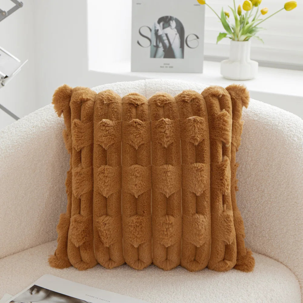 Modern Imitation Fur Case 45*45cm DecorativeFor Sofa Bedroom Living Room