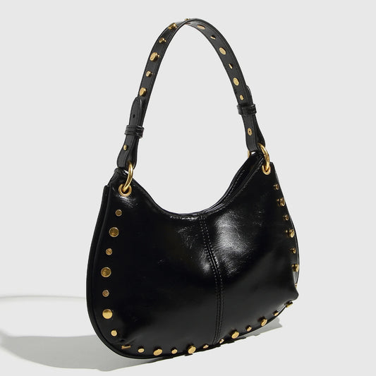 New Trendy Shoulder Bag Wine Red Black