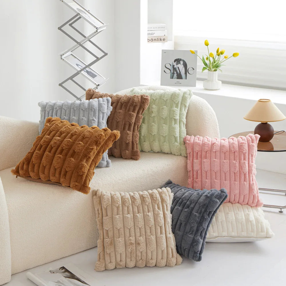 Modern Imitation Fur Case 45*45cm DecorativeFor Sofa Bedroom Living Room