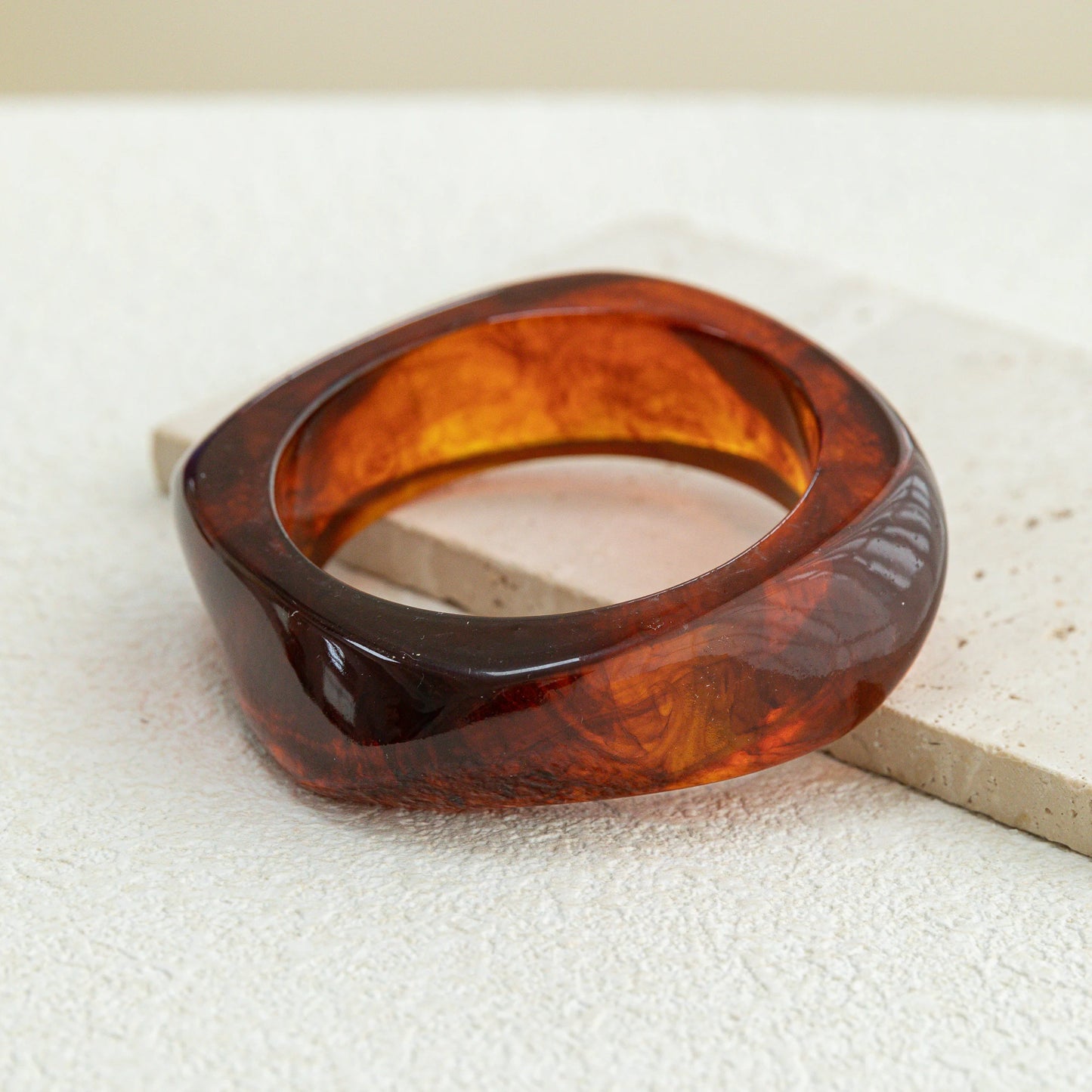 Vintage Acrylic Irregular Geometric Exaggerated Chunky Bracelet