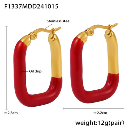 Women's New Earrings Stainless Steel Gold plated