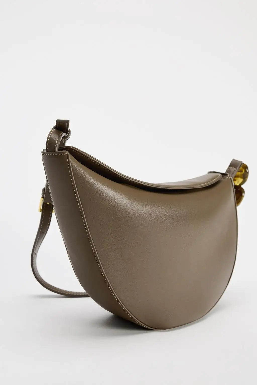 Fashion Beading Women Shoulder Bag Half Moon Handbags