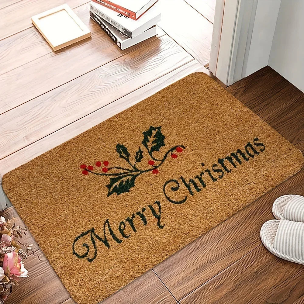 Christmas Reindeer Doormat Kitchen Rug Indoor Outdoor Entryway