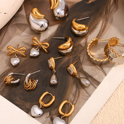 Waterproof Elegant Stainless Earring Steel Plated