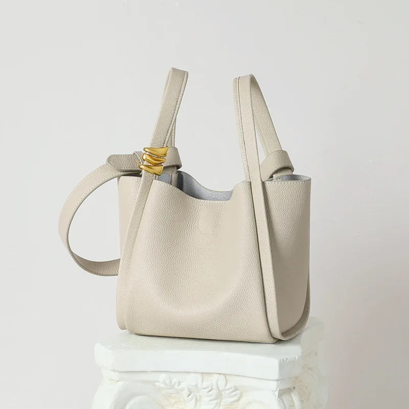Bucket Bag for Women Small Tote Bag Drawstring Top Handle Handbag