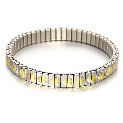Gold palted Stainless Elastic Bracelet