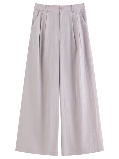 Women Coastal Wander Leisure Fashion Outfit,New French Holiday Camisole & High Waist Wide Leg Pants Set
