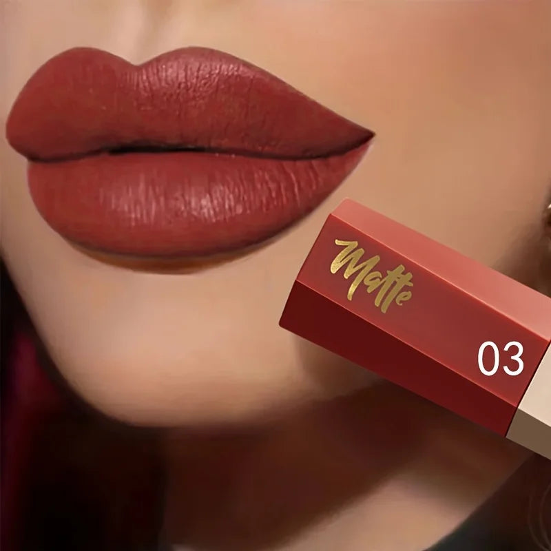 Velvet Matte Liquid Lipstick,Lightweight Thin-as-Fog Texture,Long Lasting Waterproof Lip Makeup Gift for Women