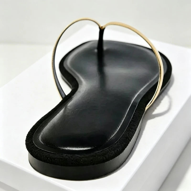 Flat Women's Slippers Clip Toe Non-slip Beach Slides