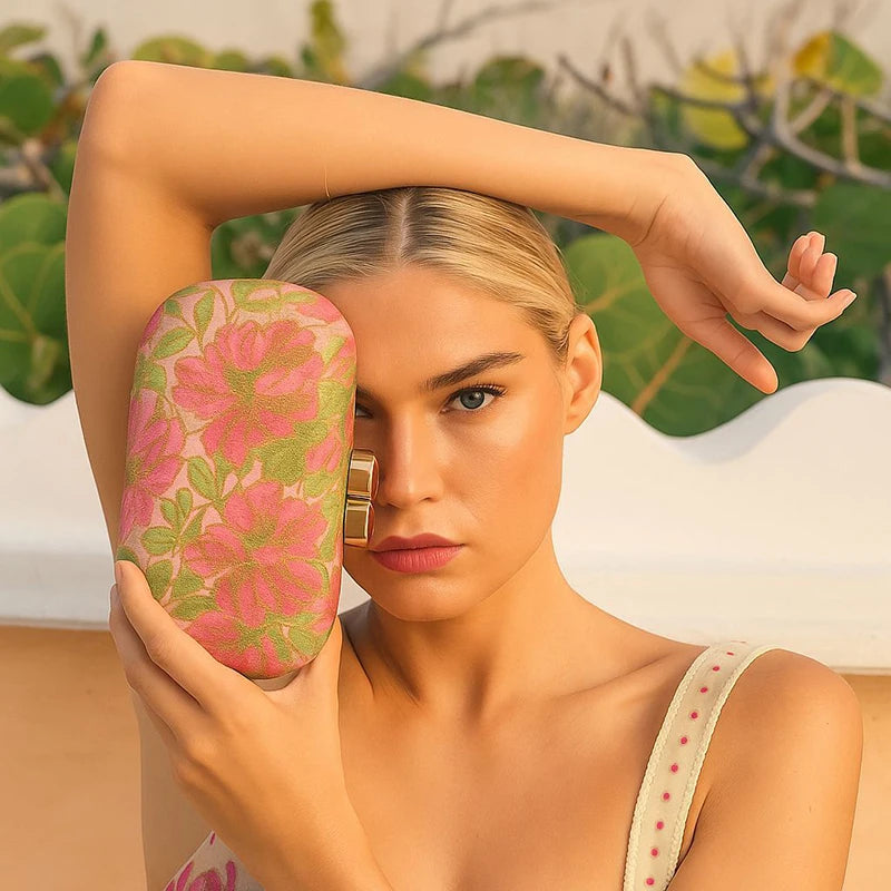 Women Vintage Flower Clutch Bag