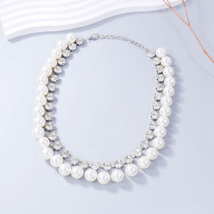 Pearl Rhinestone  Necklace for Women Luxury Jewelry