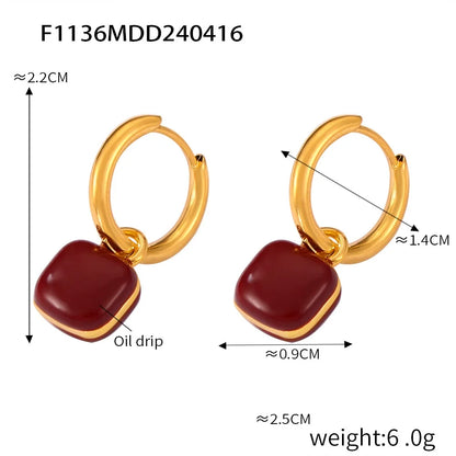 Women's New Earrings Stainless Steel Gold plated