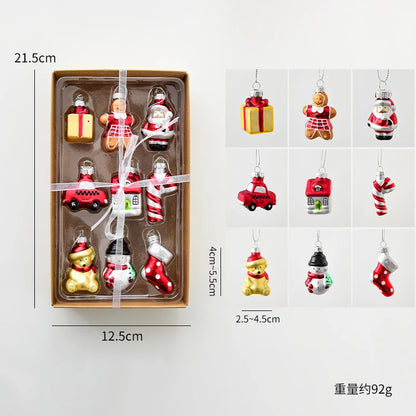 Christmas Set Glass Gingerbread Man Christmas Tree