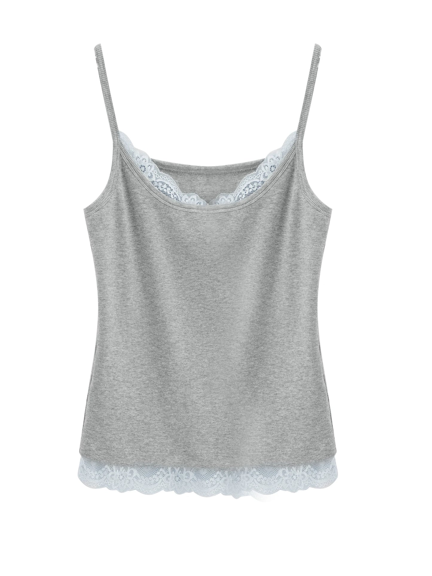 New Arrival:Elegant Stylish Fine Ribbed Slim-Fit Lace Trim Strapless Layering Top Base Layer Women