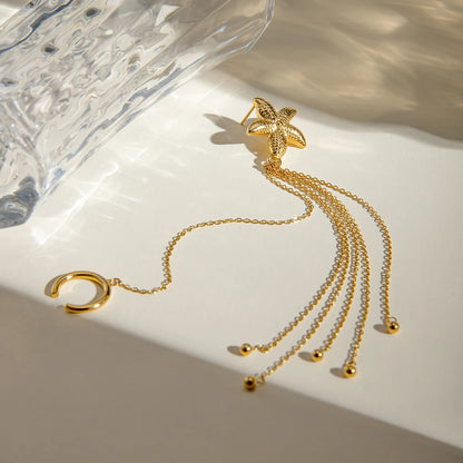 Gold Plated Stainless SteelStarfish earrings
