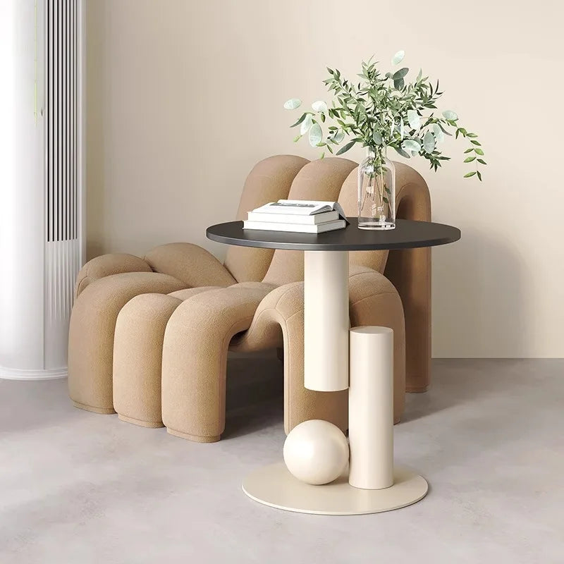 Living room sofa,small coffee table,side cabinet,living room home,light luxury bedside table, balcony, simple and creative