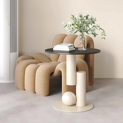 Living room sofa,small coffee table,side cabinet,living room home,light luxury bedside table, balcony, simple and creative