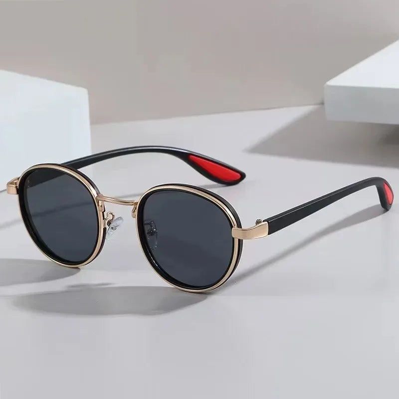 High Quality Woman Sun Glasses Man Vintage Designer Outdoor Sunglasses Men Round Fashion Plastic Titanium UV Protection Glasses