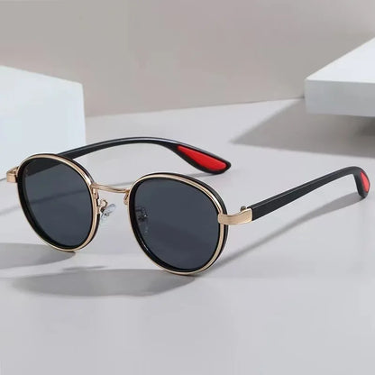 High Quality Woman Sun Glasses Man Vintage Designer Outdoor Sunglasses Men Round Fashion Plastic Titanium UV Protection Glasses