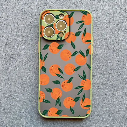 Fruit Lemon Strawberry Blueberries Phone Case For iPhone 16 15 14 11 Pro Max 12 13 Mini Pro Max XS XR X 7 8 15 14 Plus SE2 Funda